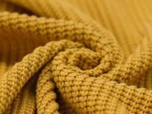Tissu maille "Big Knit" - ocre moutarde – Image 2