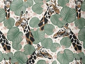 Tissu coton imprimé "Girafes" – Image 1
