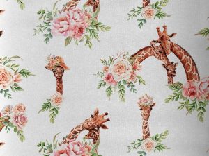 Tissu coton Premium "Un amour de Girafe"