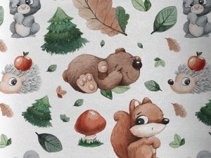 Tissu coton Premium "T'aurais pas une noisette" Impression numérique