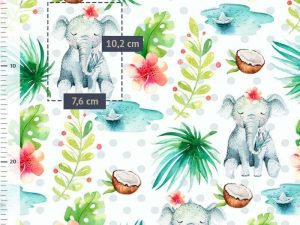 Tissu coton imprimé "Eléphant Coco" – Image 2
