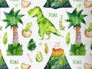 Tissu coton imprimé "Dino sous les tropiques" – Image 1