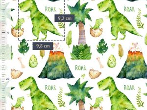 Tissu coton imprimé "Dino sous les tropiques" – Image 2