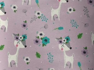 Tissu impression numérique ma biche bohème