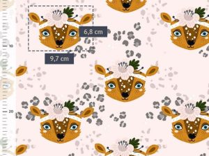 Tissu jersey "Ma petite indienne" - rose – Image 2
