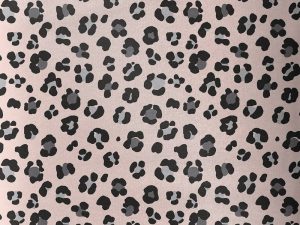 Tissu jersey imprimé Léopard "Empreintes" - rose – Image 1