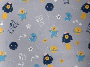 Tissu coton imprimé "Big dream" – Image 1