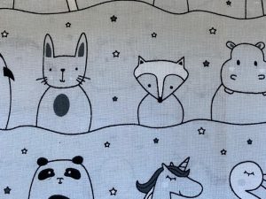 [Coupon 110 cm] Tissu coton imprimé "Un jour de représentation"