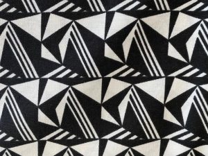 Tissu popeline de coton "Graphique" noir et blanc – Image 1