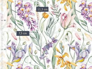 [Coupon 110 cm] Tissu coton imprimé "Floral" - Collection Fleurie – Image 2