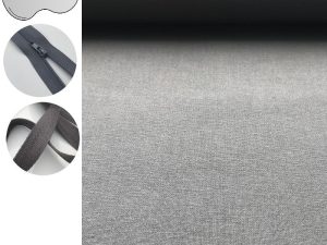 Tissu coton uni - gris – Image 2