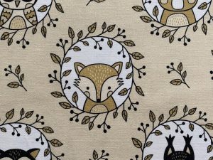 Tissu coton premium cadres animaux