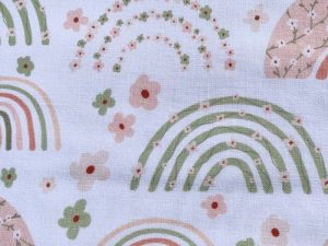 [Coupon 80 cm] Tissu coton imprimé "Arc-en-ciel de printemps" – Image 2