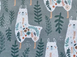 [Coupon 80cm] Tissu coton imprimé "Lama" – Image 1