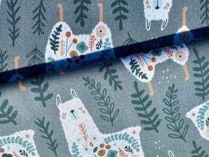 [Coupon 80cm] Tissu coton imprimé "Lama" – Image 2