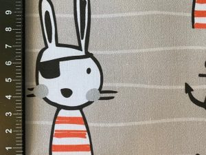 Tissu coton imprimé "Lapin pirate" – Image 2