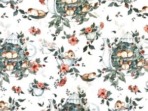 Tissu coton imprimé "Théière de souris" – Image 1