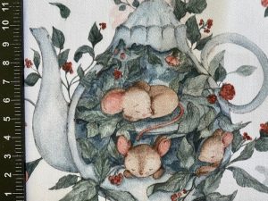 Tissu coton imprimé "Théière de souris" – Image 2