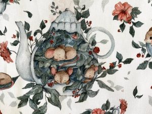 Tissu coton imprimé "Théière de souris" – Image 3