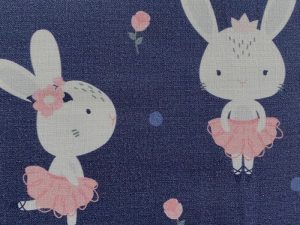 Tissu coton imprimé "Lapine ballerine" – Image 2