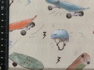 Tissu coton imprimé "Skate Party" – Image 3