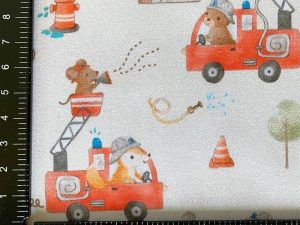 Tissu coton imprimé "Au feu les pompiers" – Image 2