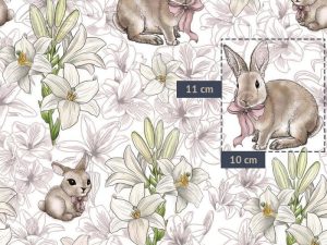 [Coupon 50 cm] Tissu coton imprimé "Oh mon lapin" – Image 2