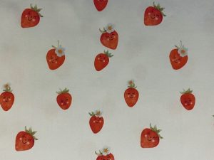 Tissu coton imprimé "Fraises" – Image 1