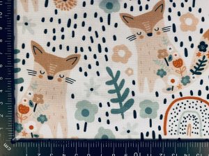 [Coupon 80cm] Tissu coton imprimé "Animaux en liberty" – Image 2