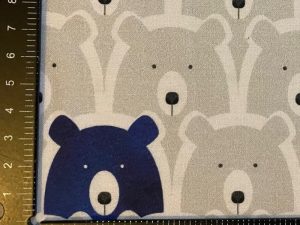 Tissu coton imprimé "Ours bleu" – Image 2
