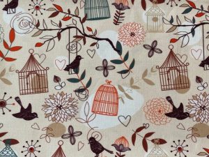 [Coupon 60 cm] Tissu coton imprimé "Oiseaux sans cage" – Image 1