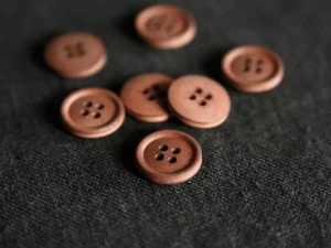 Bouton en coton 11 mm - bouton naturel | Atelier Inika - mercerie créative en ligne