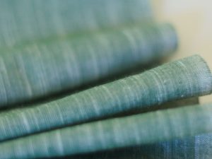 Tissu Coton Pur Blanc et Vert – Tissé Main | Atelier Inika