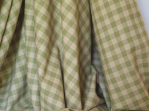 Tissu coton à carreaux - olive et crème - Tissé main, khadi, coton indien - Atelier Inika