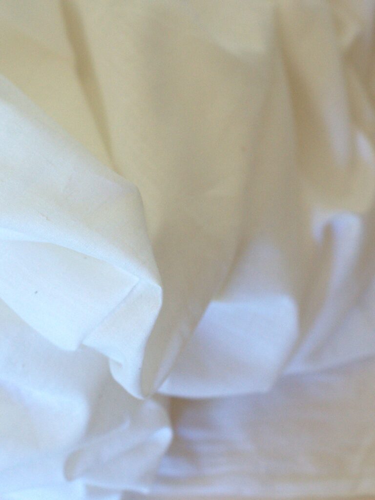 Tissu voile de coton Khadi tissé main - blanc naturel
