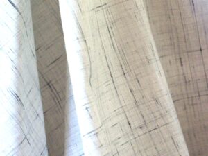 Tissu coton indien tissé main crème / blanc et noir | Tissu coton naturel et bio au mètre Atelier Inika