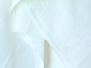 Tissu voile de coton blanc naturel bio tissé main | Khadi mousseline | Tissu coton fin | Atelier Inika