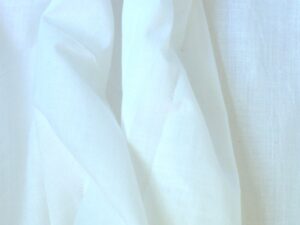 Tissu voile de coton blanc naturel bio tissé main | Khadi mousseline | Tissu coton fin | Atelier Inika
