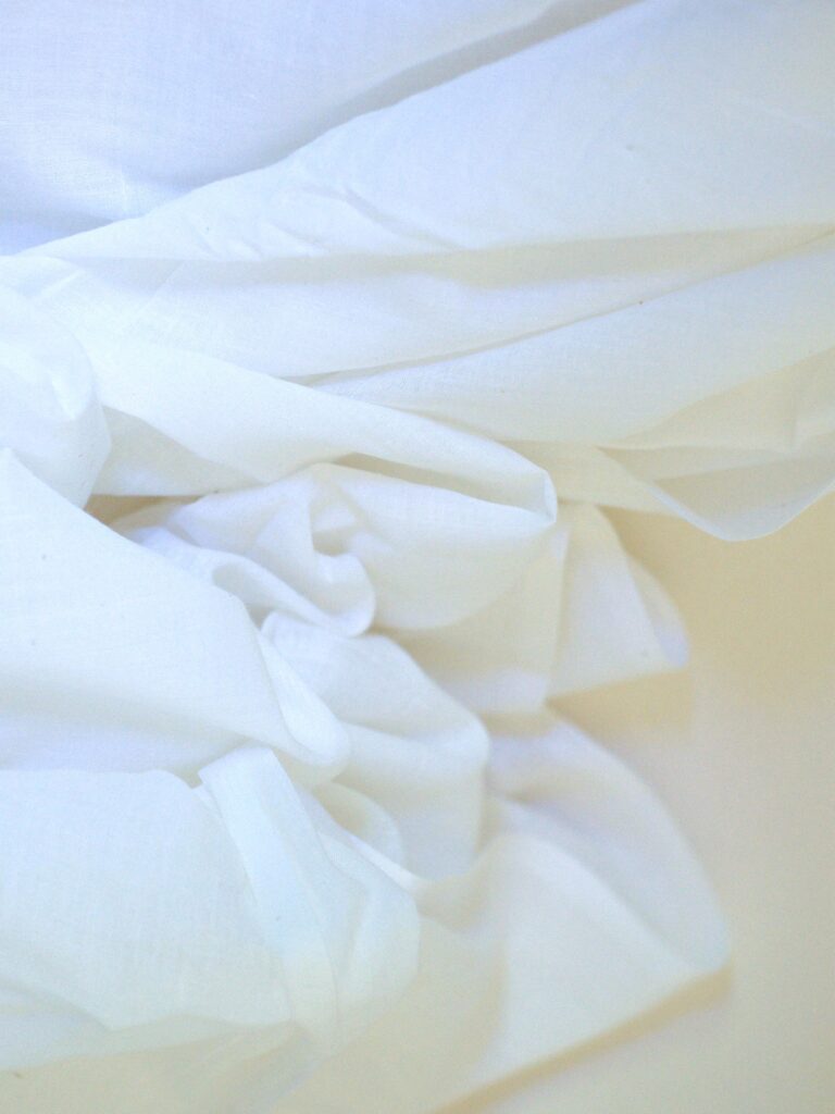 Tissu voile de coton Khadi tissé main - blanc naturel
