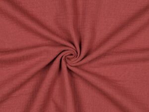 Tissu double gaze de coton rouge au metre - coton bio et OEKO TEX - Atelier Inika