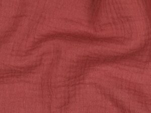 Tissu double gaze de coton rouge au metre - coton bio et OEKO TEX - Atelier Inika