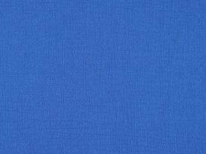 Tissu double gaze de coton biologique au mètre bleu cobalt - Atelier Inika