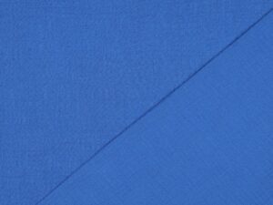 Tissu double gaze de coton biologique au mètre bleu cobalt - Atelier Inika