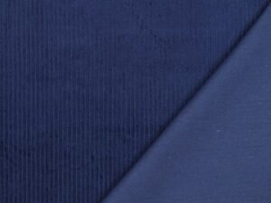 Tissu velours côtelé 4.5W en 100 % coton couleur bleu cobalt foncé pour couture