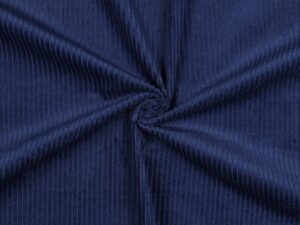 Tissu velours côtelé 4.5W en 100 % coton couleur bleu cobalt foncé pour couture