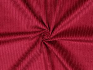 Tissu velours côtelé 4,5 W - 100 % coton - Cerise rouge - Atelier Inika Tissus au mètre en ligne