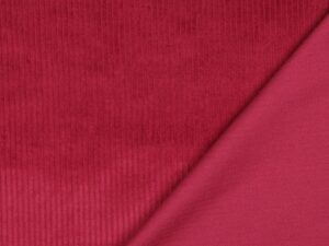 Tissu velours côtelé 4,5 W - 100 % coton - Cerise rouge - Atelier Inika Tissus au mètre en ligne